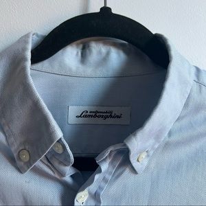 LAMBORGHINI blue button down shirt